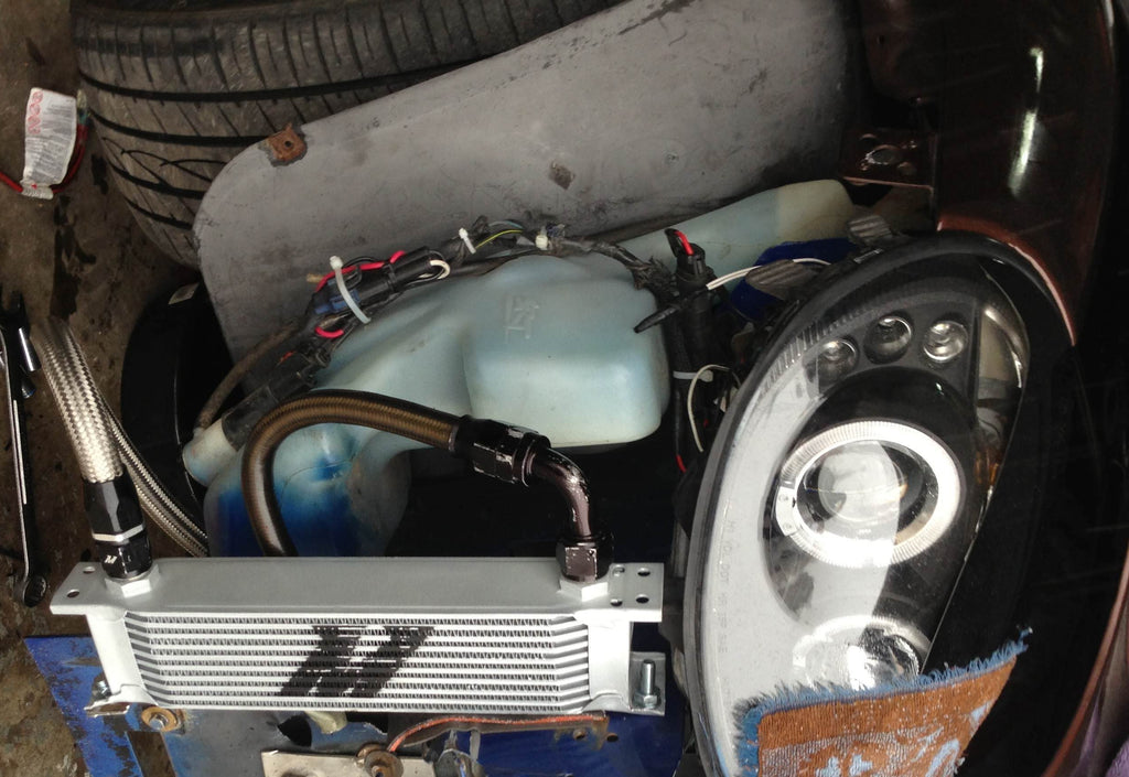 Universal 10 Row Oil Cooler, Silver - image 1