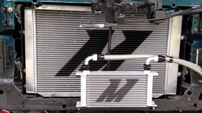 Universal 10 Row Oil Cooler Kit, Silver - image 1