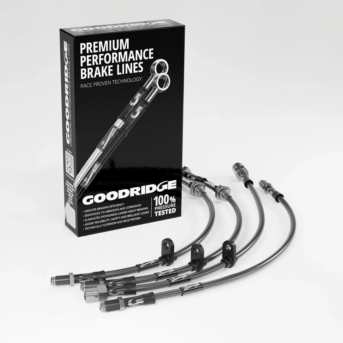 BRAKE HOSE KIT FOR PEUGEOT 206CC ALL MODELS 00- - Goodridge