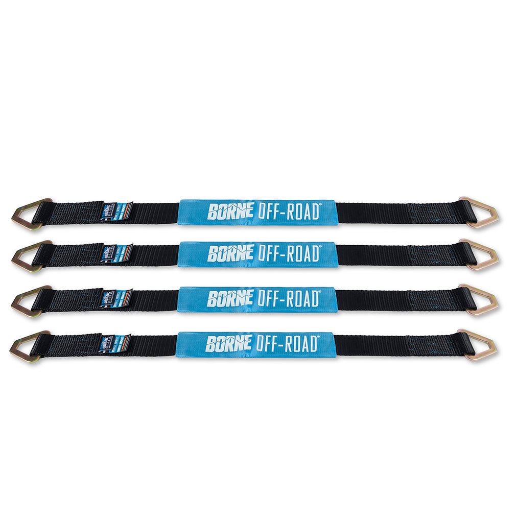 Vehicle Ratchet Tie-Down Kit (4 pack), Black - image 1