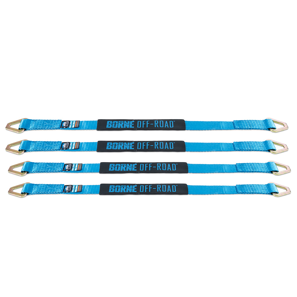 Vehicle Ratchet Tie-Down Kit (4 pack), Blue - image 1