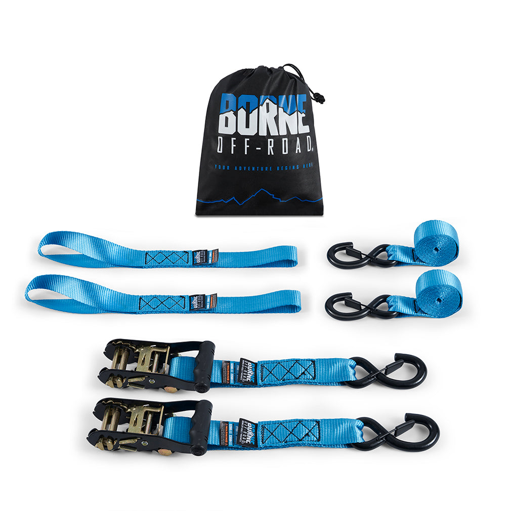 Heavy-Duty Ratchet Tie-Down Kit (2-Pack), Blue - image 2