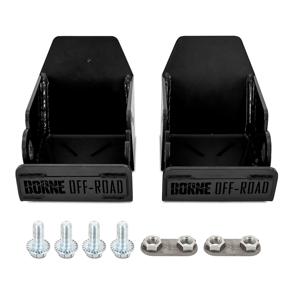 2021+ Ford Bronco Skid Plate, Rear Shock Pair, Black - image 1
