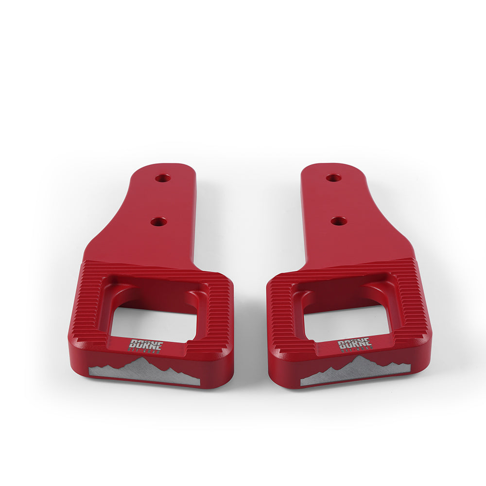 09+ F150 / 2017+ Raptor Billet Tow Hooks, Red - image 1