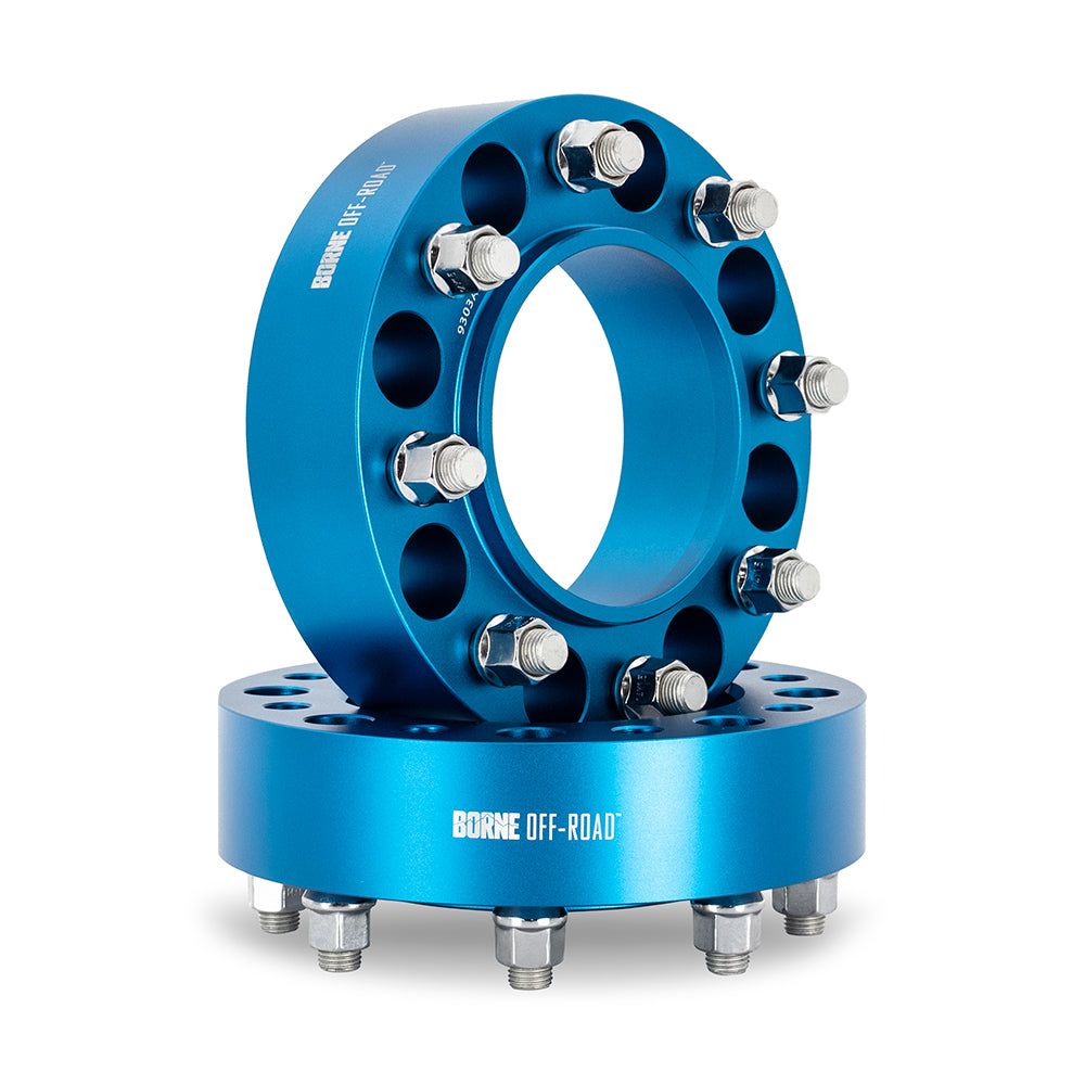 Borne Off-Road Wheel Spacers, 8x165.1 116.7, 50, M14, Blue - image 1