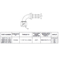 Straight Push Lock Fitting, -12AN - image 1