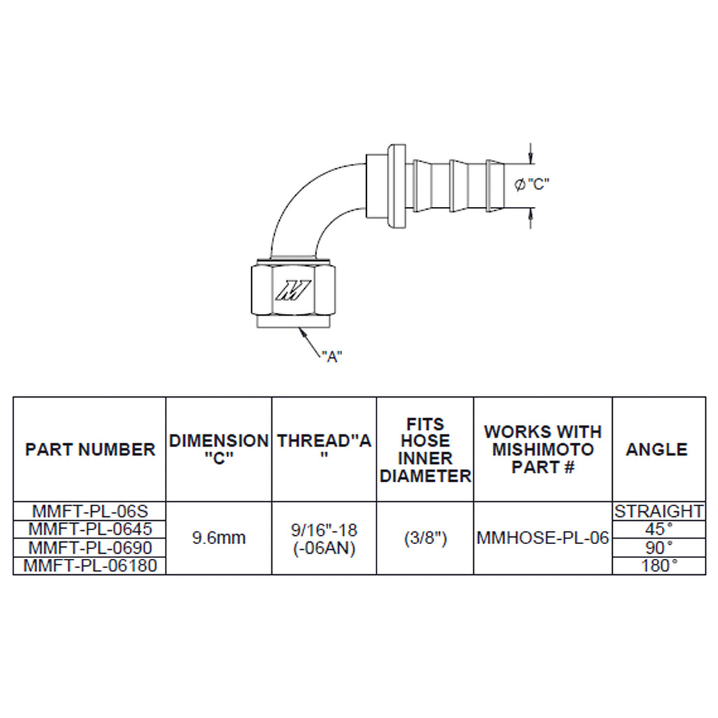 90-Degree Push Lock Fitting, -6AN - image 1