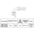 45-Degree Push Lock Fitting, -6AN - image 1