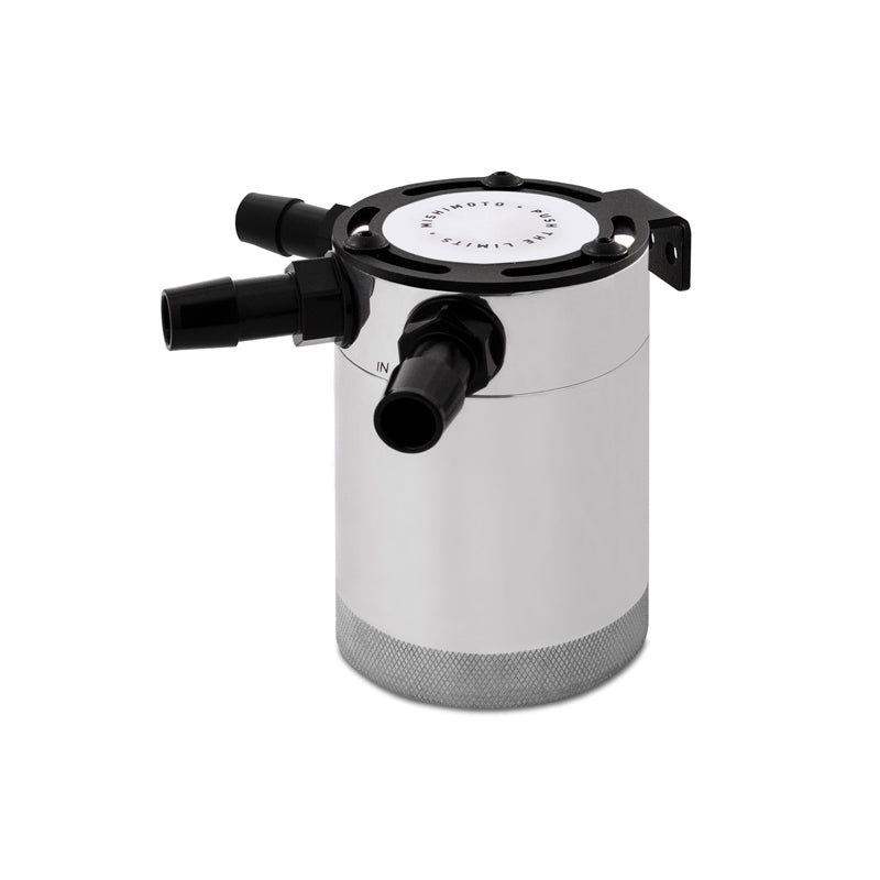 Universal Compact Baffled Oil Catch Can Kit, 3-Port, Polished - image 1