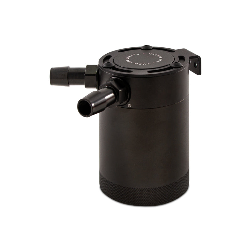 Universal Compact Baffled Oil Catch Can Kit, 2-Port, Black - image 1