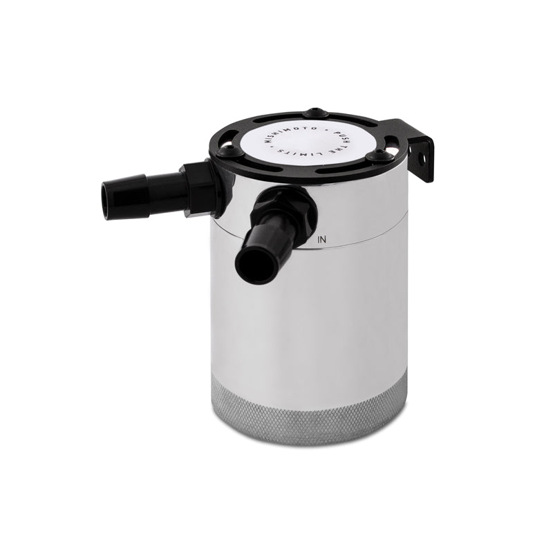 Universal Compact Baffled Oil Catch Can Kit, 2-Port, Polished - image 1