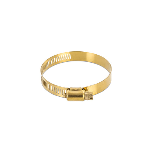 10x High-Torque Worm Gear Clamp, Gold, 12mm - image 1