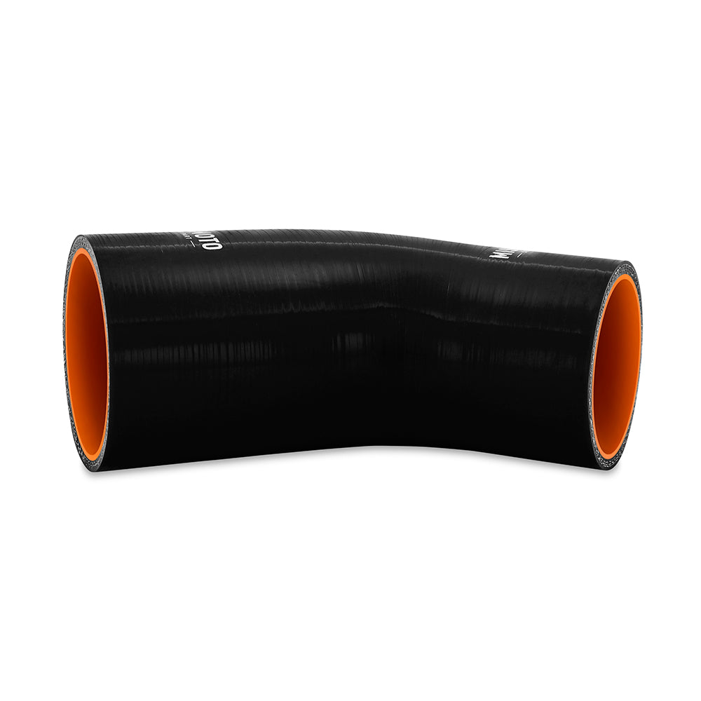 Silicone Reducer Coupler, 45 Degree, 2" to 2.5", Black - image 2