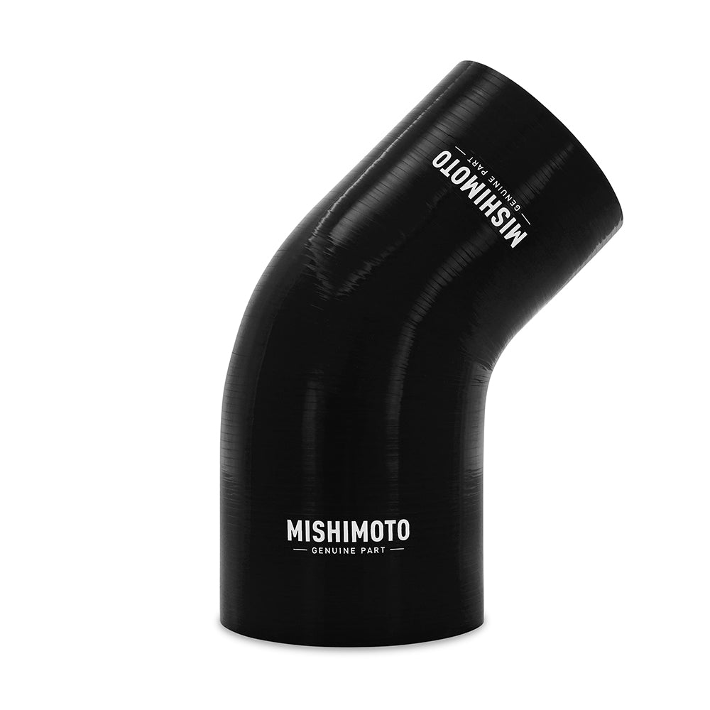 Silicone Reducer Coupler, 45 Degree, 3" to 3.75", Black - image 1