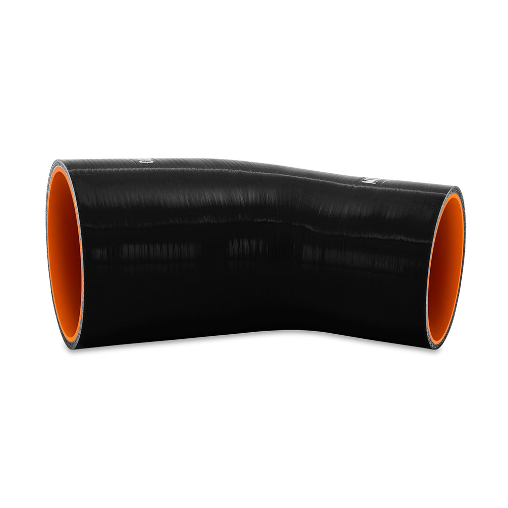 Silicone Reducer Coupler, 45 Degree, 3" to 3.75", Black - image 2