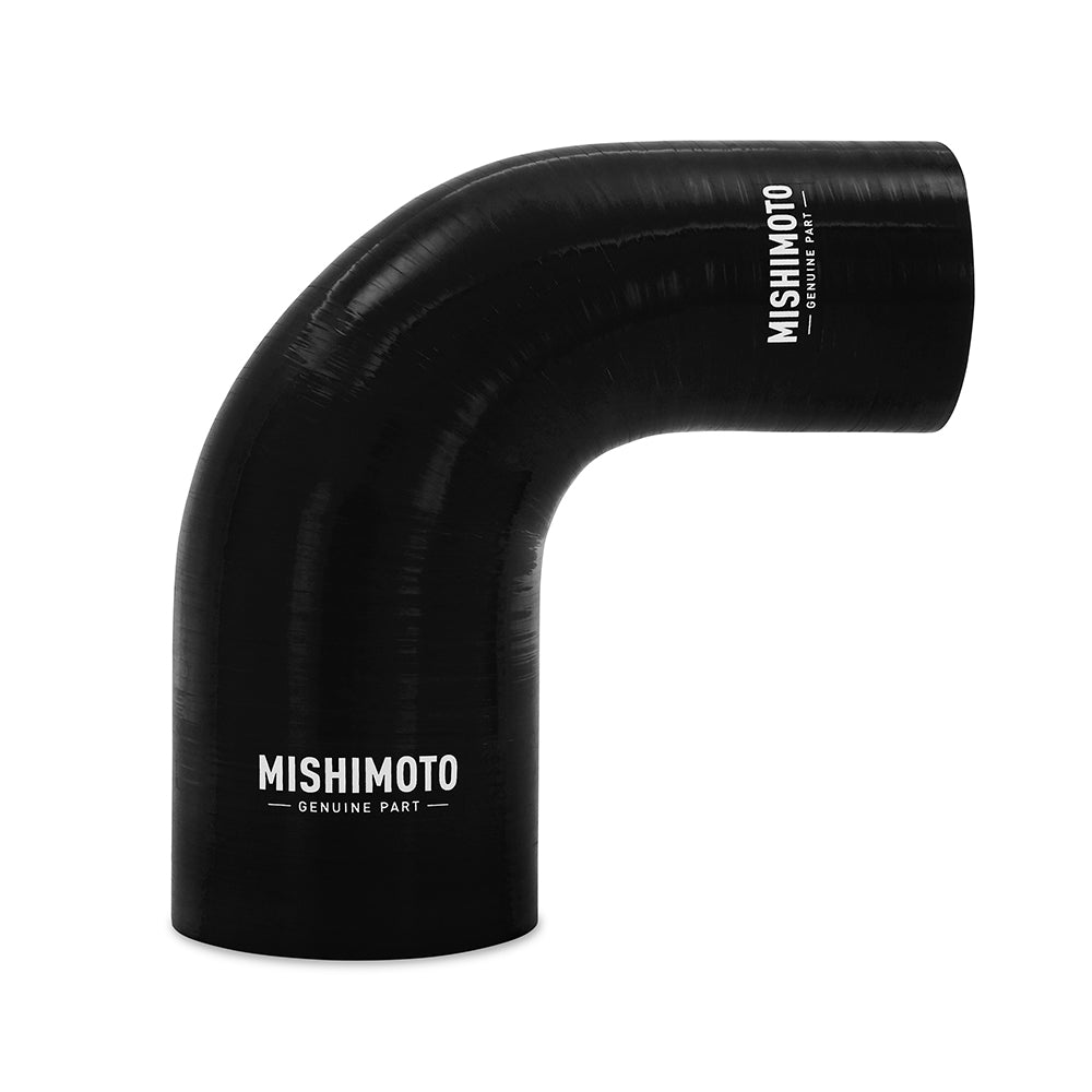 Silicone Reducer Coupler, 90 Degree, 2.5" to 3.5", Black - image 1