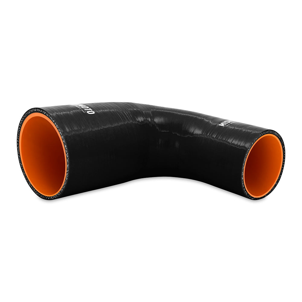 Silicone Reducer Coupler, 90 Degree, 3" to 3.5", Black - image 2