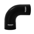 Silicone Reducer Coupler, 90 Degree, 3.5" to 4", Black - image 1