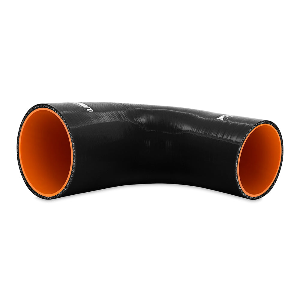 Silicone Reducer Coupler, 90 Degree, 3.5" to 4", Black - image 2