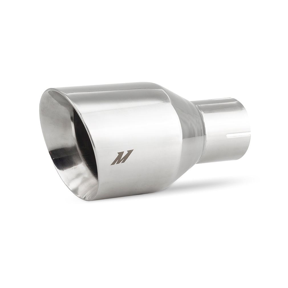 Clamp-on Double Wall Exhaust Tip, 2.5" Inlet, Slash Cut, P - image 1