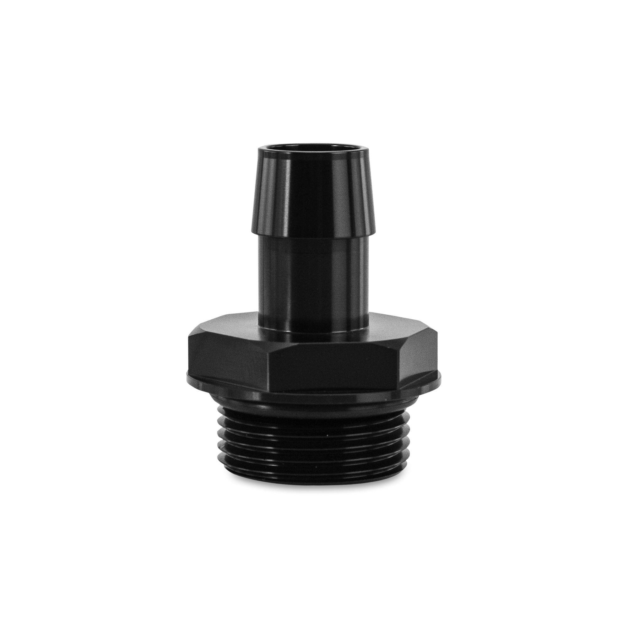 '-16ORB to 3/4" Hose Barb Aluminum Fitting, Black - image 1