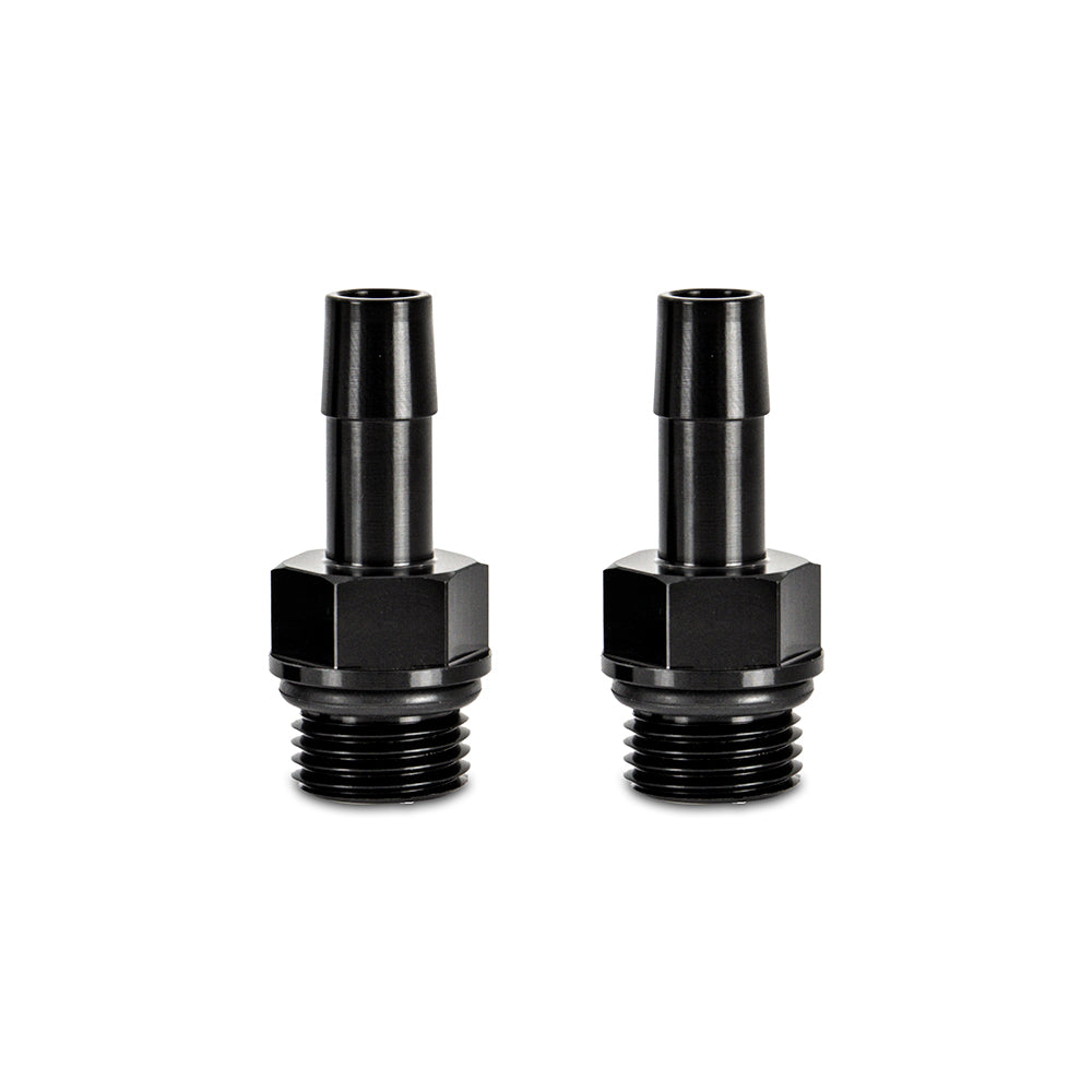 2pcs M16x1.5 3/8" Aluminum Catch Can Fitting, Black - image 1