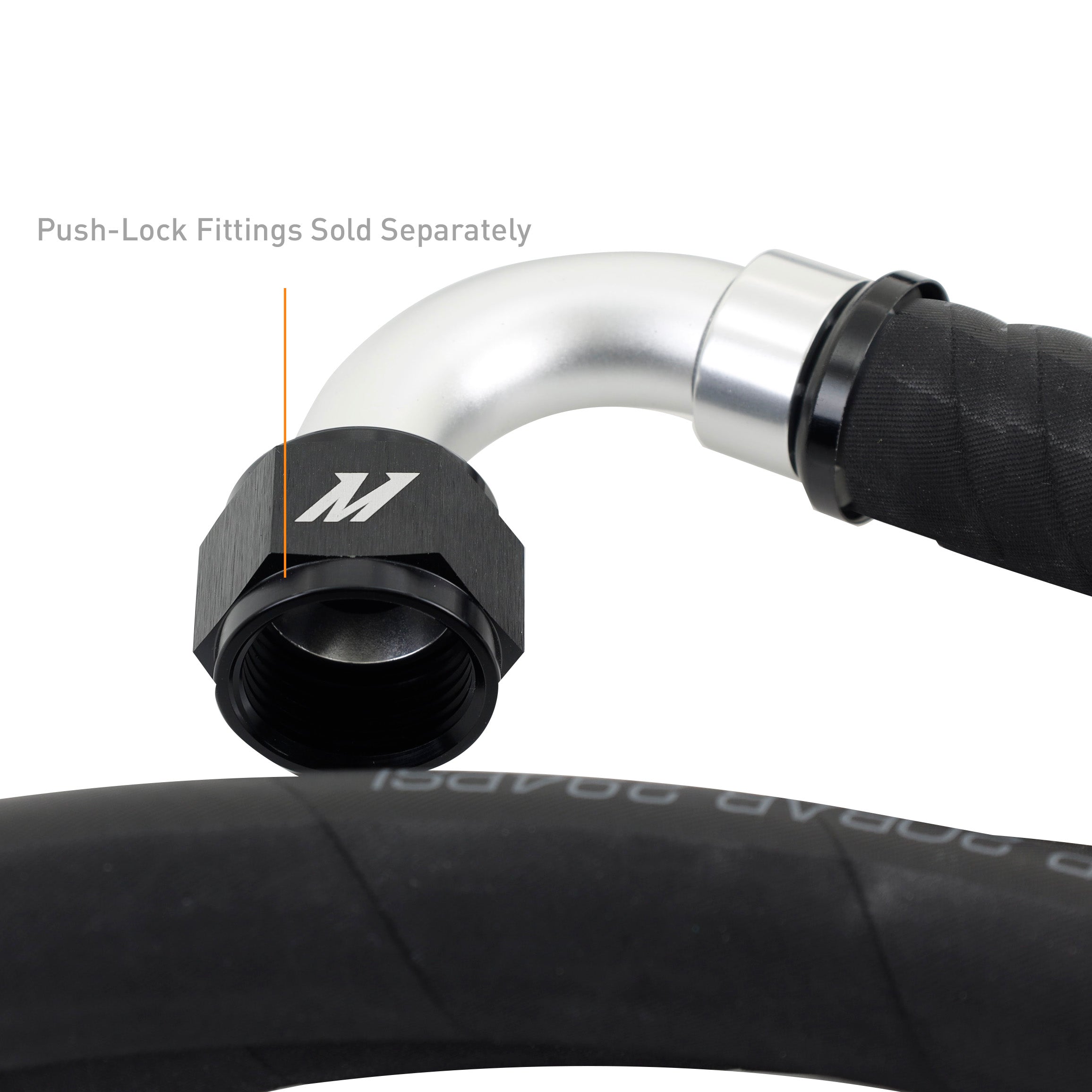Push Lock Hose, Black, -12AN, 120" Length - image 3