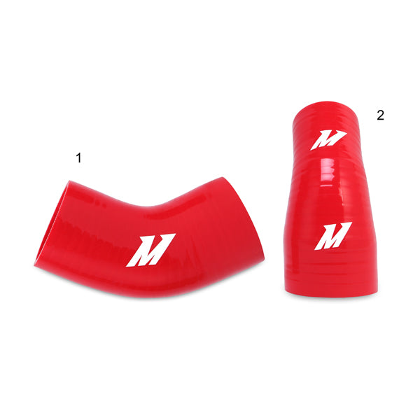 Mitsubishi Lancer Evolution VII/VIII/IX Lower Intercooler Pipe Kit, 2001-2007, Red Hoses - image 4