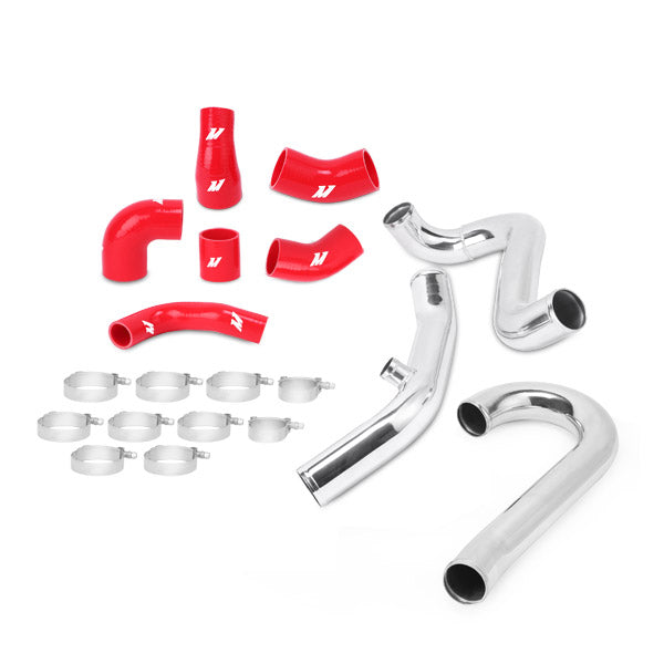 Mitsubishi Lancer Evolution VII/VIII/IX Intercooler Pipe Kit, 2001-2007, Red Hoses - image 1