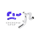 Mitsubishi Lancer Evolution VII/VIII/IX Upper Intercooler Pipe Kit, 2001-2007, Blue Hoses - image 1