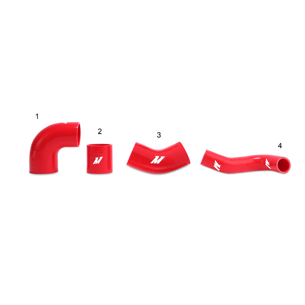 Mitsubishi Lancer Evolution VII/VIII/IX Upper Intercooler Pipe Kit, 2001-2007, Red Hoses - image 4