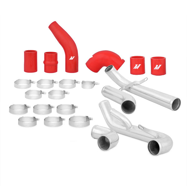 Mitsubishi Lancer Evolution X Intercooler Pipe Kit, 2008-2015, Red Hoses - image 1
