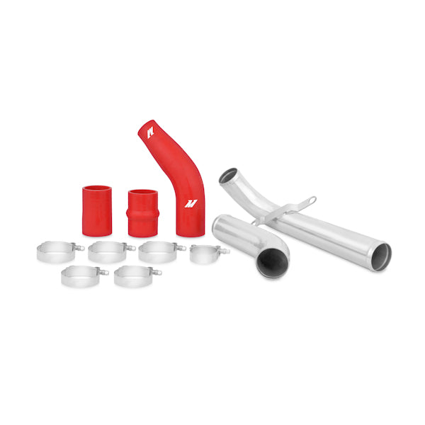 Mitsubishi Lancer Evolution X Upper Intercooler Pipe Kit, 2008-2015, Red Hoses - image 1