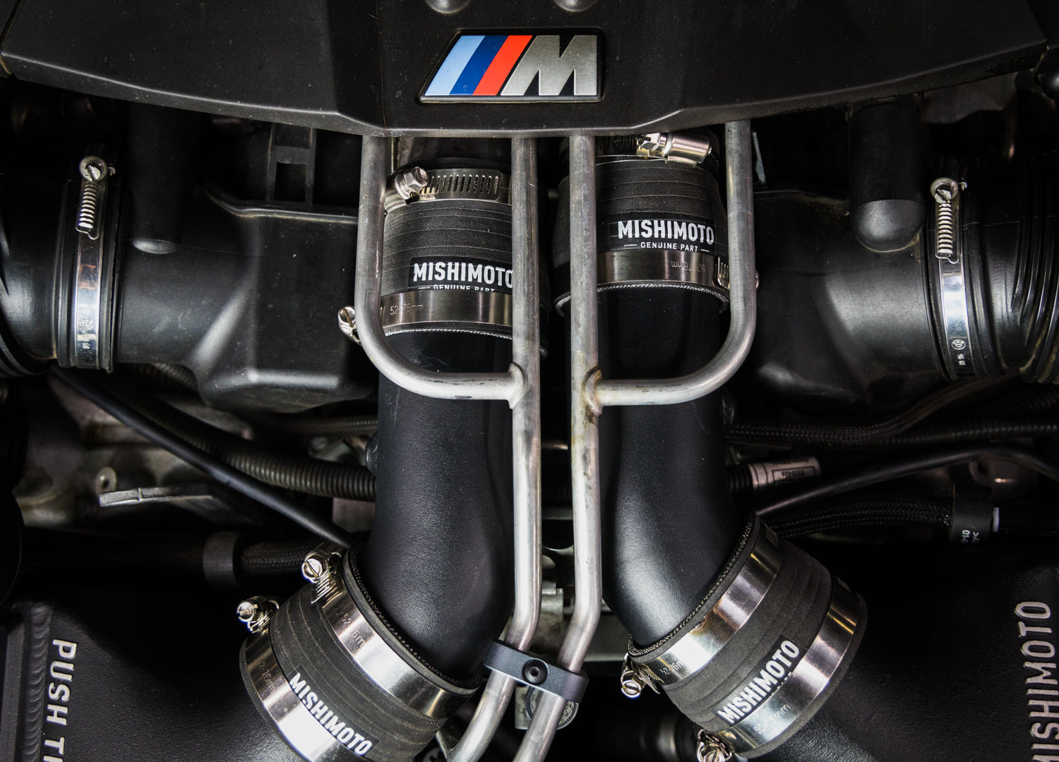 12-16 BMW F10 M5 Intercooler Pipe Kit, Micro Wrinkle Black - image 1