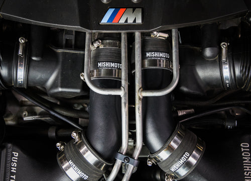 12-16 BMW F10 M5 Intercooler Pipe Kit, Micro Wrinkle Black - image 1