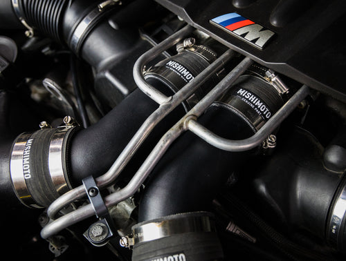12-16 BMW F10 M5 Intercooler Pipe Kit, Micro Wrinkle Black - image 2