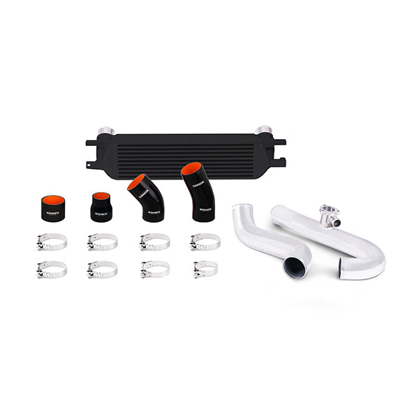 Ford Mustang EcoBoost Intercooler Kit, 2015-2023, Black w/ Polished Pipes - image 1