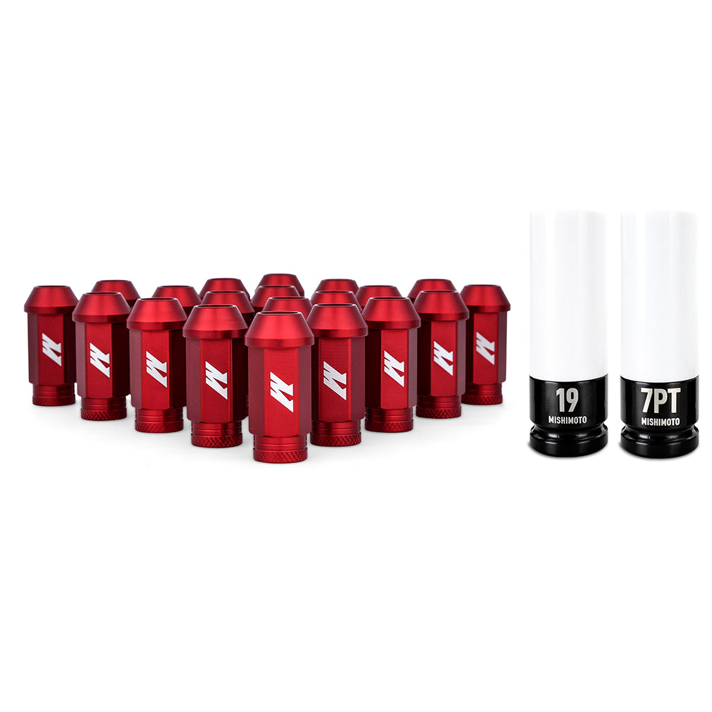 Aluminum Locking Lug Nuts M12x1.25, 20pc Set, Red - image 5