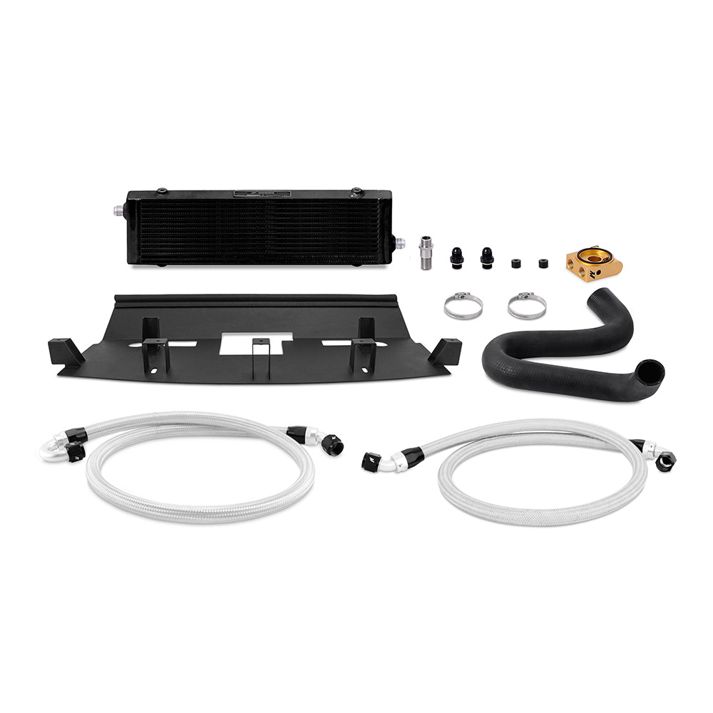 18-23 Ford Mustang GT Oil Cooler Kit, Black, Thermostatic - image 1
