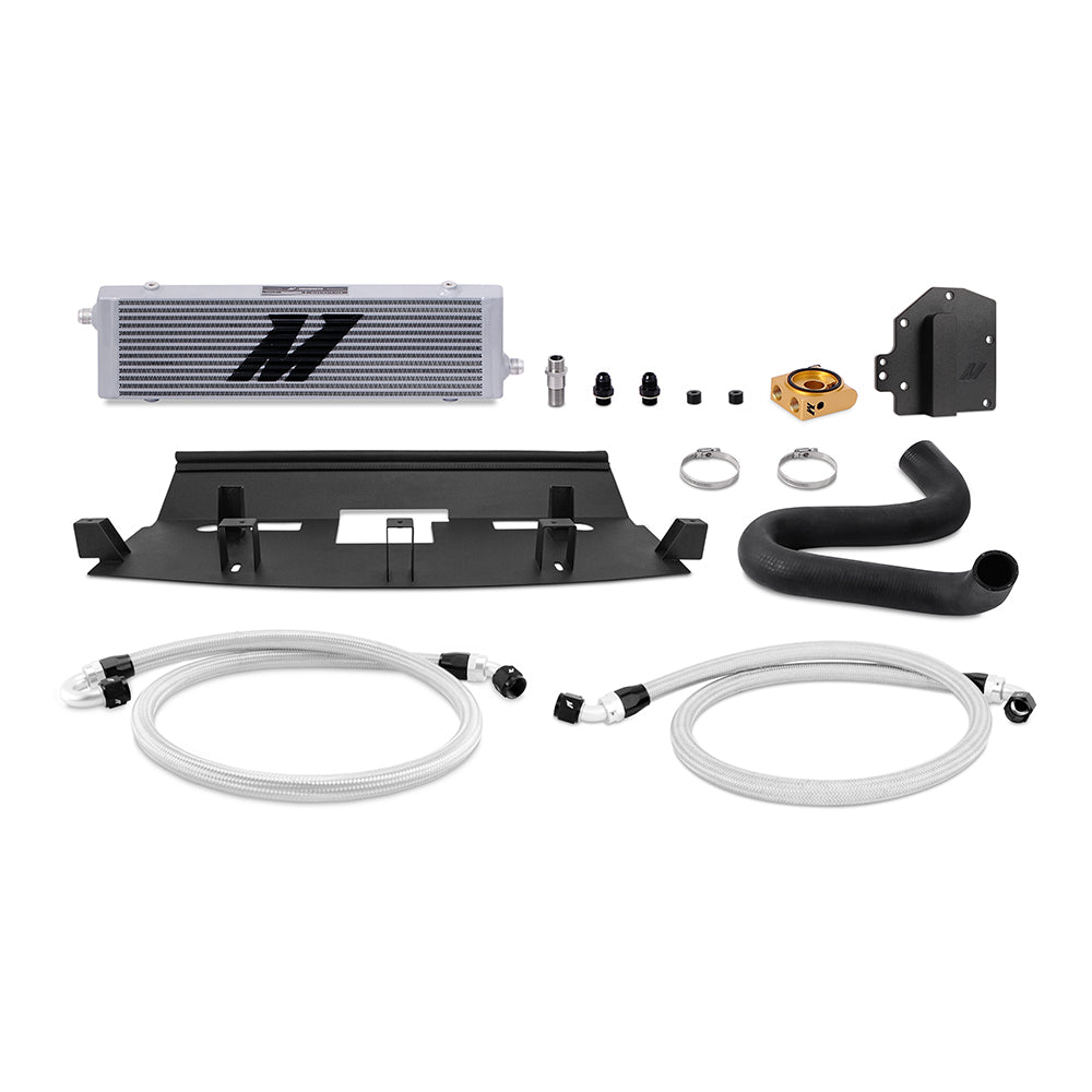 18-23 Ford Mustang GT RHD Oil Cooler Kit, Silver, Thermostatic - image 1