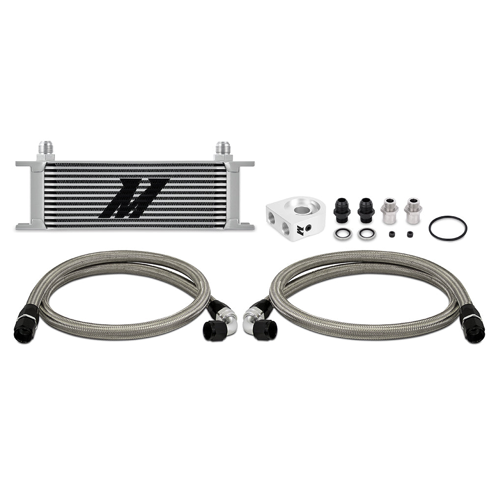 Universal Oil Cooler Kit, 13-Row, Silver - image 1