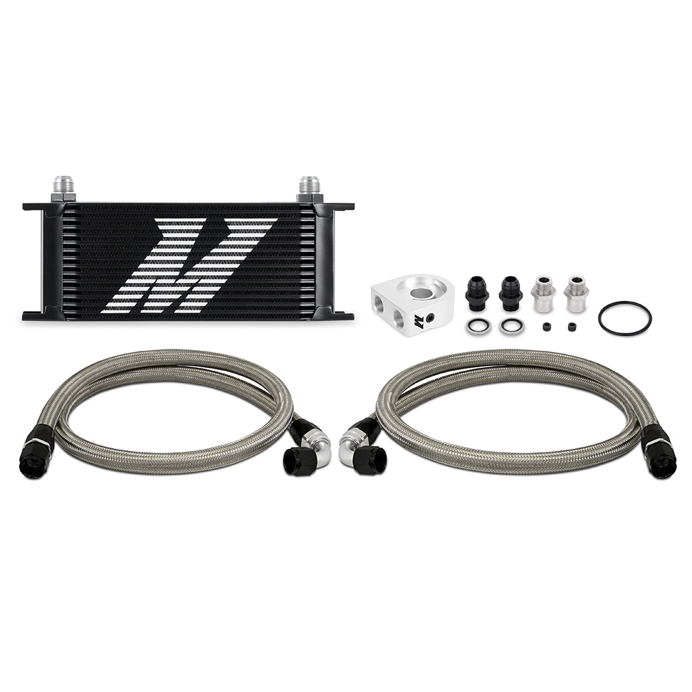 Universal Oil Cooler Kit, 16-Row, Black - image 1
