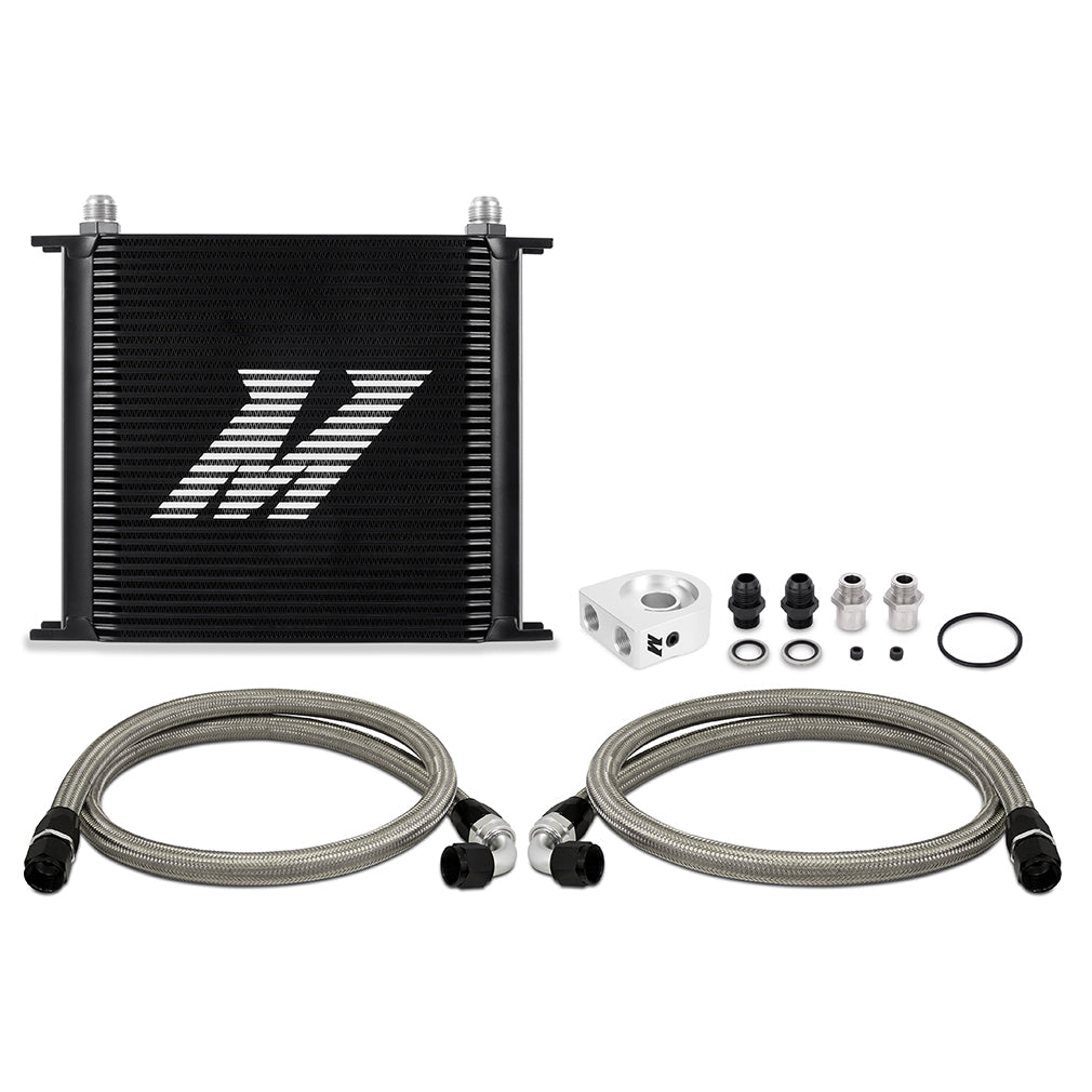 Universal Oil Cooler Kit, 34-Row, Black - image 1