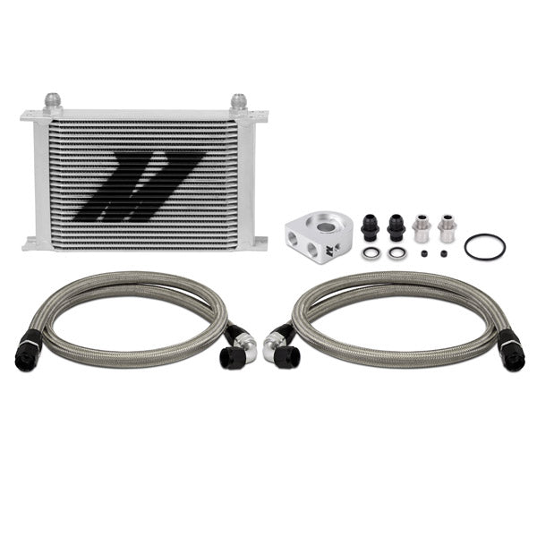 Universal 25 Row Oil Cooler Kit, Silver - image 1