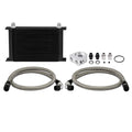 Universal 19 Row Oil Cooler Kit, Black - image 1