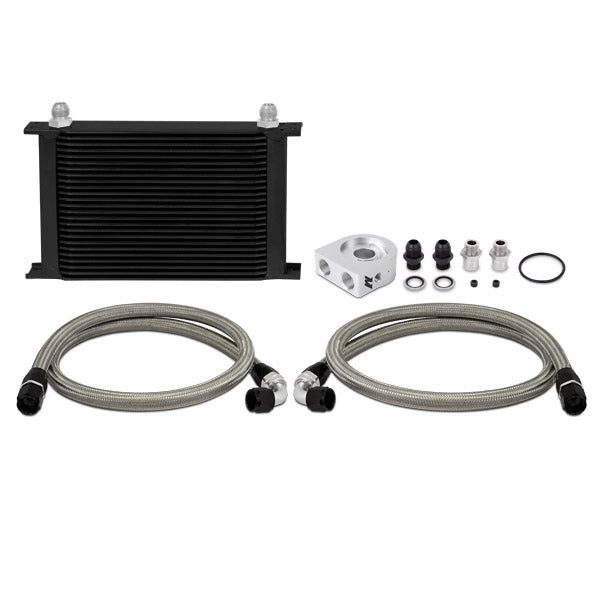 Universal 19 Row Oil Cooler Kit, Black - image 1