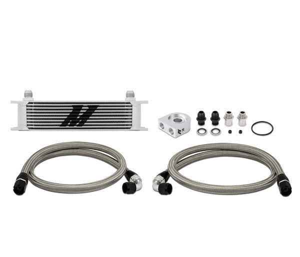 Universal 10 Row Oil Cooler Kit, Silver - image 4