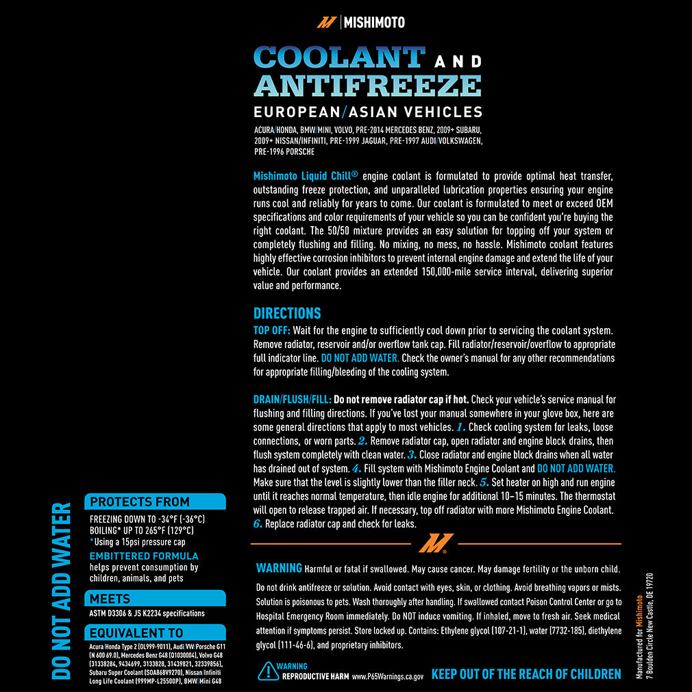 Liquid Chill EG Coolant, European/Asian Vehicles, Blue - image 4