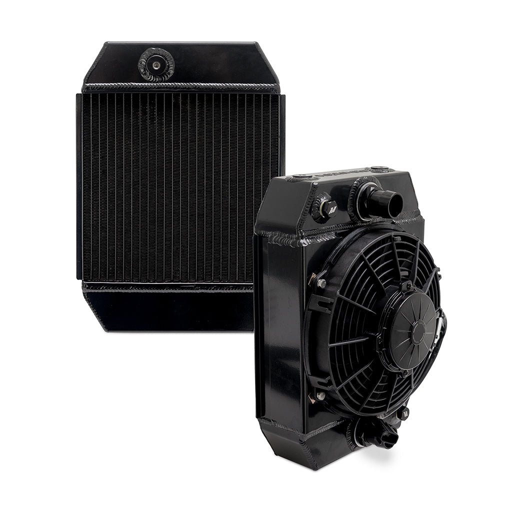 Universal Drag Race Performance Aluminum Radiator, Black - image 3