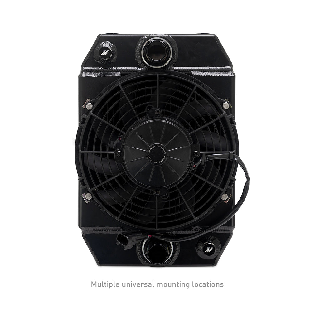 Universal Drag Race Performance Aluminum Radiator, Black - image 4